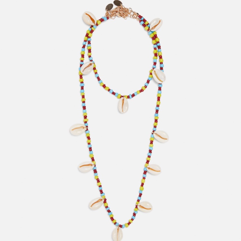 NWT • Zara • Shell Necklace & Ankle Bracelet